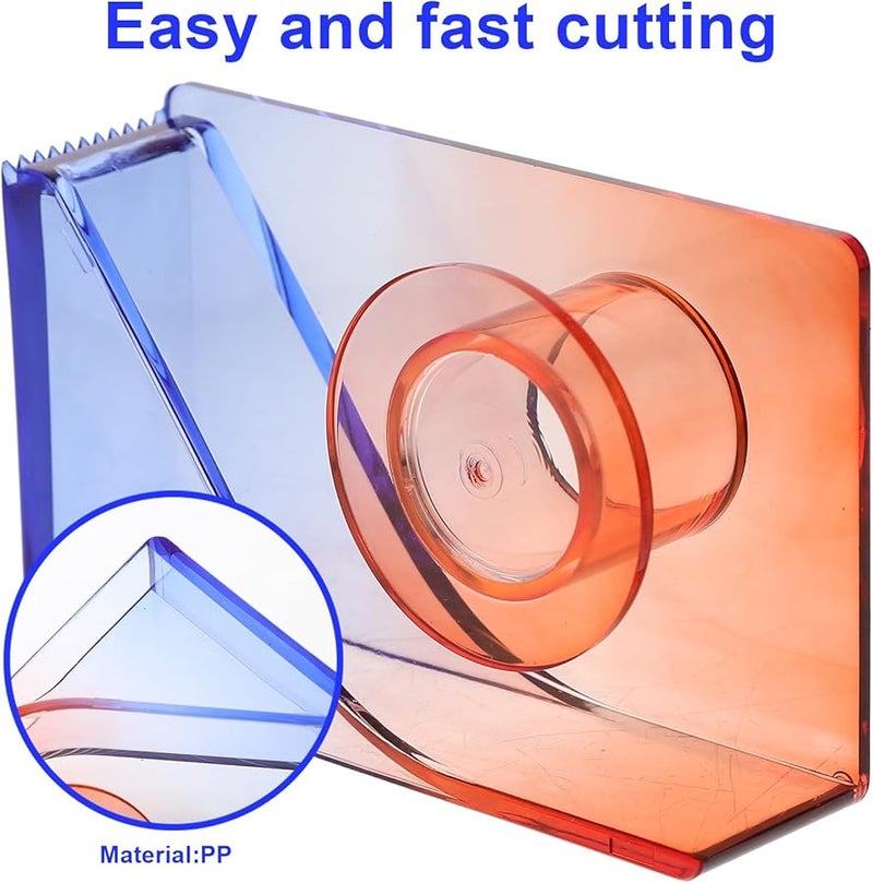Mini Portable Tape Dispenser With Cutter Red Blue Gradient Color For Home Office - Image 5